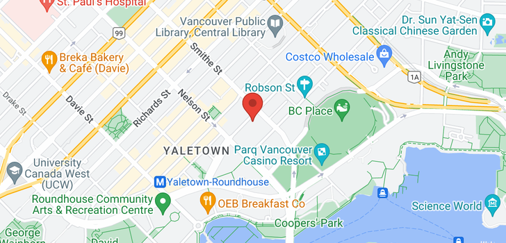 map of 2104 950 CAMBIE STREET